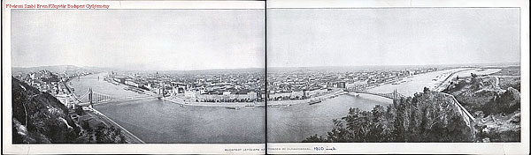 Budapest panorama by Bela Varga from 1900